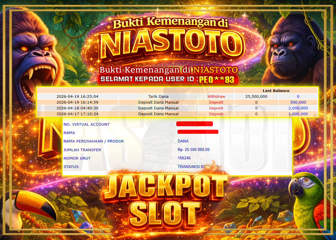 Bukti Jackpot Lunas NiasToto